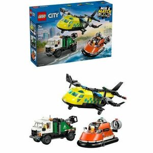 LEGO® City - Avion, autospeciala de service si aeroglisor in versiuni adaptate 60505, 990 piese imagine