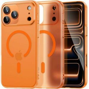 Husa MagSafe pentru Apple iPhone 17 Pro Max, Tech-Protect, MagSlim, Portocalie Mata imagine
