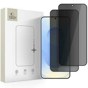 Folie de protectie Ecran Privacy Tech-Protect Spy+ pentru Samsung Galaxy S26, Sticla Securizata, Full Glue, Set 2 bucati imagine
