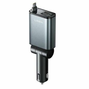 Incarcator auto Lisen, 57W, 3A, 1 x USB-A - 1 x USB-C (Negru) imagine