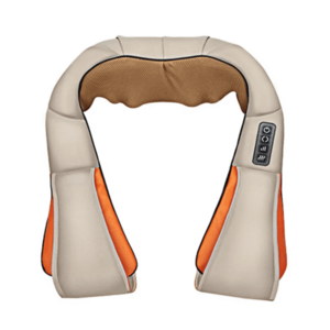 Aparat de masaj cervical miscare de rotatie functie de incalzire 4 trepte de viteza 2 programe adaptor auto Bej imagine