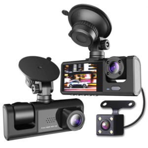 Camera video de bord auto 1080P HD TRIPLA senzor G DVR camera cu unghi de vizualizare de 170 grade imagine