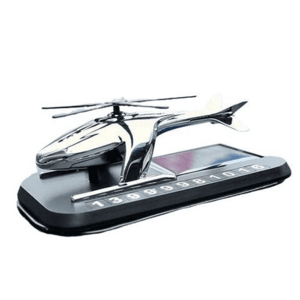 Odorizant auto cu incarcare solara si suport numar de telefon tip ELICOPTER imagine