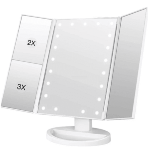 Oglinda tripla cu marire 22 LED albe QLM11 ANDOWL imagine