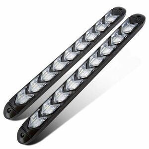 Set 2 Benzi LED SAGEATA DRL 25 cm - 12 module imagine