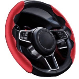 Set 2 prinderi ergonomice pentru Volan Antiderapante culoare Rosu imagine