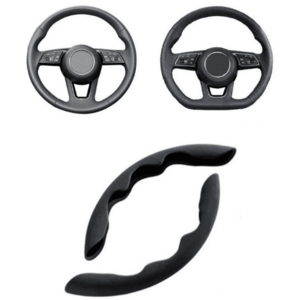 Set 2 manere antigrip ergonomice pentru volan negre imagine