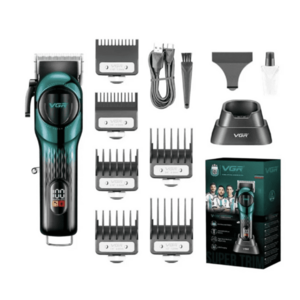 Set aparat de tuns fara fir VGR V 166 2000mah 6 distantiere incarcare USB si suport imagine