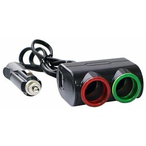 Priza auto 12V Olesson 1631 cu 3 intrari 120W negru imagine