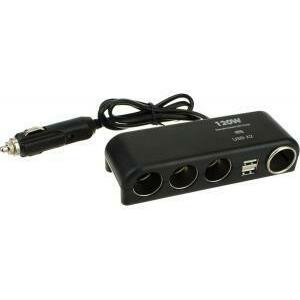 Priza auto 1525 Olesson 12V/24V cu 6 intrari 120W negru imagine