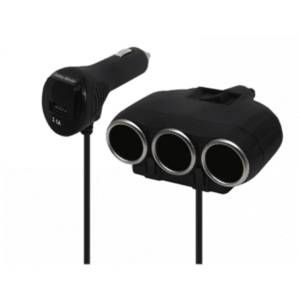 Priza auto 12V/24V Olesson 1634 cu 4 intrari 120W negru imagine