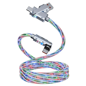 Cablu de date cu incarcare super rapida si lumina LED PD 4 in 1 imagine