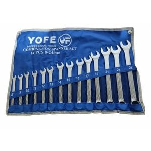 Set chei combinate fixe si inelare Yofe 14 piese 8 - 24 mm imagine