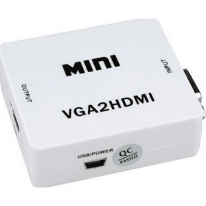 Adaptor Q JC145 Mini Convertor VGA La HDMI Full HD 1080p Video Si Audio Stereo imagine