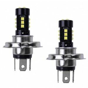 Set 2 Becuri auto H4 15 LED 160W 6000K 9600 lumeni imagine