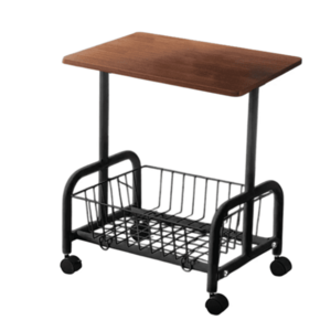 Masuta cu raft metalic blat MDF aspect lemn 40 × 30 × 50 cm imagine