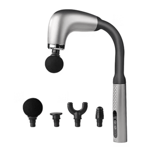 Pistol de masaj cu maner extins 4 capete de masaj 9 viteze si vibratii imagine