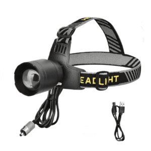 Lanterna frontala LED YM T102 cu zoom profesionala lumina alba/rosie si incarcare USB imagine