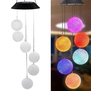 Ghirlanda solara ornamentala cu 6 globuri de cristal / Lampa solara - 6 Glob imagine