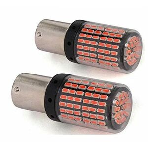 Set 2 Becuri LED Canbus 1156 Pozitie Rosu BA15S P21W 144 LED-uri imagine