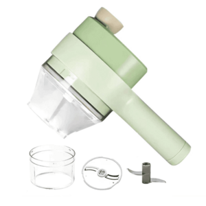 Tocator 4 in 1 Electric pentru Alimente Ideal pentru Taiere Carne Legume Fructe Portabil Verde imagine