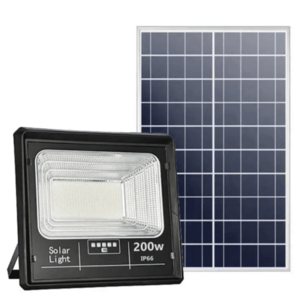 Proiector Solar Jortan 200W IP66 cu Indicator batarie si telecomanda 6500k imagine