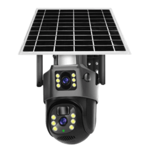 Camera Supraveghere Dubla cu Panou Solar Ultra HD Dual Camera 5MP imagine