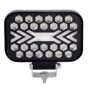 Proiector LED Off Road Alb + Galben mod secvential si flash 12V/24V de 5 Inch Putere 163w imagine