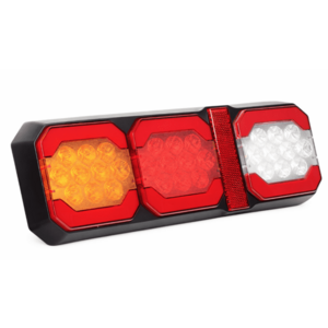 Lampa stop LED 30cm auto 3 functii 12V/24V pentru remorca camion pozitie semnalizare si marsarier 3 module imagine