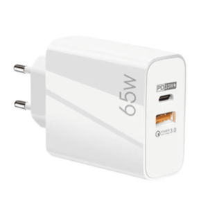 Incarcator de priza putere 65W cu 2 porturi Alb imagine
