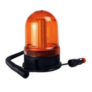 Girofar LED Galben 12 24V cu 80 LED baza magnetica mufa bricheta lampa avertizare Camion/Utilaje imagine