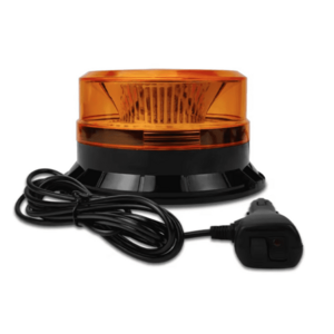 Girofar led efect de roatie 12v 24v cu magnet si mufa de bricheta lumina galbena imagine