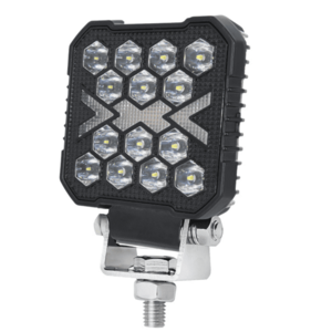 Proiector auto 14 LED Patrat 4inch alb si galben 12/24V IP67 cu sageti 26W imagine