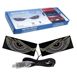 Set 2 Panouri LED Devil’s Eye RGB auto Lumina Decorativa USB imagine