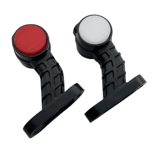 Set 2 Cornite LED rotunde 12 24V cu 3 culori si 15 LED pentru camion si remorca imagine