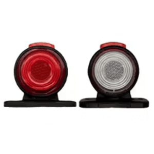 Set 2 lampi LED pentru gabarit cu lumina Rosie si Alba 12V 24V rotunde imagine