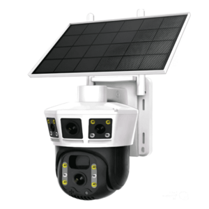 Camera de supraveghere solara WiFi 8MP 4K cu Panou Solar 14 LED PTZ Rotire Automata Vedere Nocturna Detectie Miscare imagine