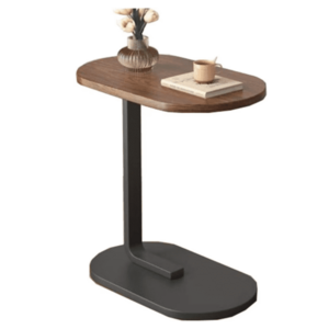 Masuta dreptunghiulara pentru cafea lemn cu metal maro cu negru imagine