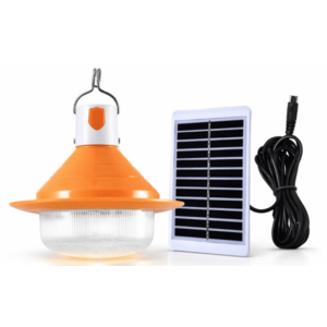 Lampa solara pentru camping UFO cu bec si panou solar iluminare LED cu senzor de lumina imagine