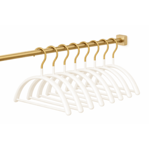 Set 10 umerase metalice cu strat antialunecare 42.5 x 19 cm ALBE imagine