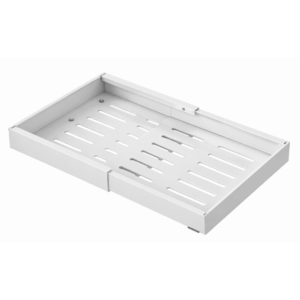 Sertar extensibil din metal cu 3 glisiere autoadezive de la 31 la 50 cm 42 cm x 6 cm ALB imagine