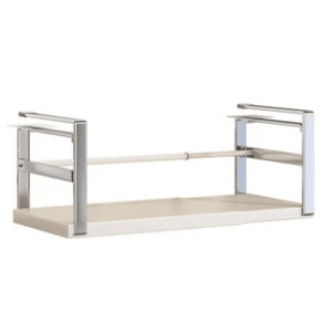 Raft suspendat pentru condimente extensibil de la 45.5 la 62.5 cm metal cu inox alb cu argintiu imagine