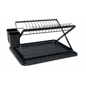 Scurgator vase cu 2 nivele pliabil sistem de scurgere 42 x 30 x 29.5 cm NEGRU imagine