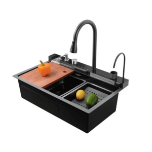 Chiuveta de bucatarie din otel inoxidabil multifunctionala afisaj digital LED dispozitiv spalare pahare NEGRU imagine