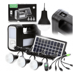 Kit solar GD-Lite 8017 dotat cu dispozitive USB cu 3 becuri LED + acumulator de mare capacitate imagine