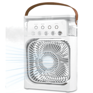 Ventilator portabil 3 1n 1 racorire umidificare si iluminare in 7 culori imagine