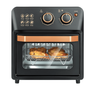 Friteuza cu aer cald retro 1360W capacitate 12L cu geam transparent imagine