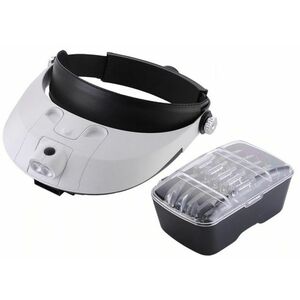 Cozoroc ALB cu lanterna si 5 tipuri de lupe MG81001-H imagine