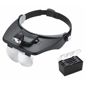 Cozoroc NEGRU cu lanterna si 4 tipuri de lupe MG81001-G imagine