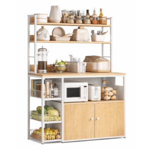 Etajera multifunctionala pentru bucatarie 120x30x146 cm ALBA imagine